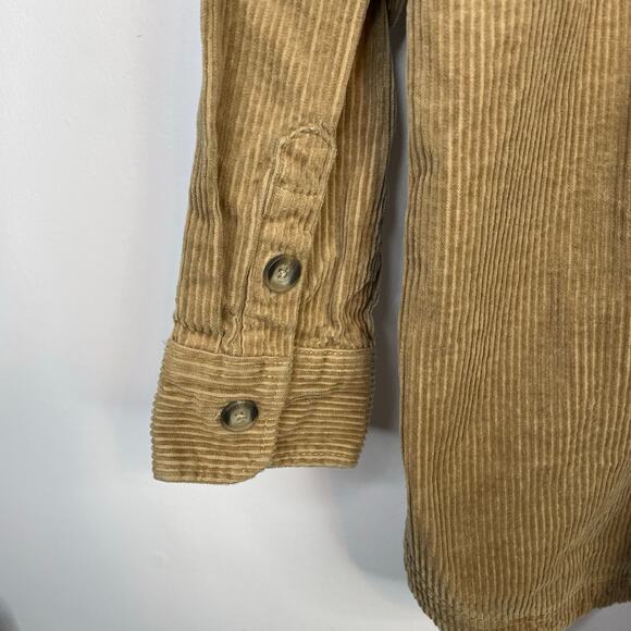 Matty M Cotton Blend Corduroy Shirt Jacket Shacket Brown Tan Gorpcore womens XL - Picture 7 of 13